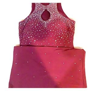 Burgandy fitted dress!
